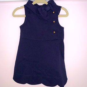 Janie and Jack Scallop Navy Blue Dress, 6-12 mos